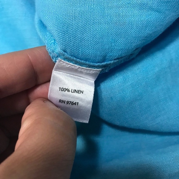 SOLD J. Jill Island Blue Essential Linen Shirt - Picture 5 of 5